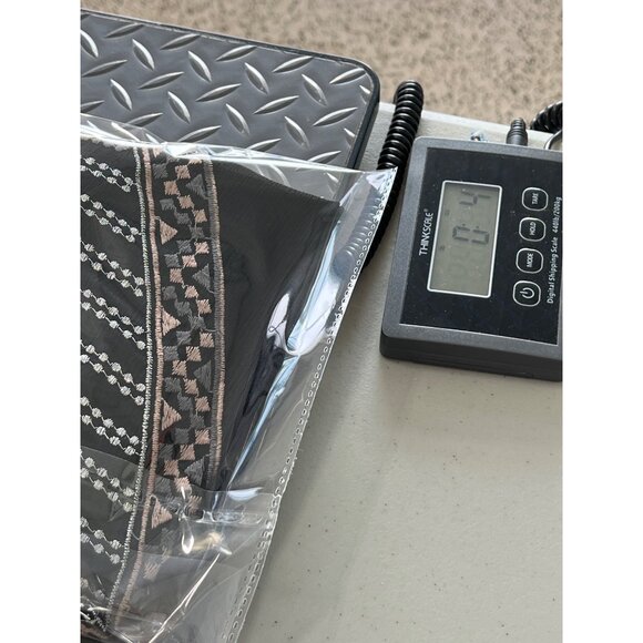 Maurices Blouse Size Large Embroidered V Neck Long Sleeve Sheer Black Multi Chic - Picture 8 of 8